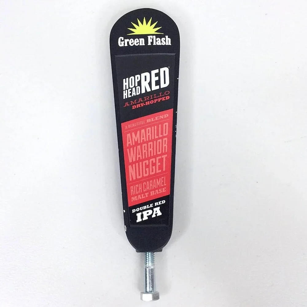 Green Flash Brewing Tap Handle Hop Head Red Double‎ IPA San Diego CA